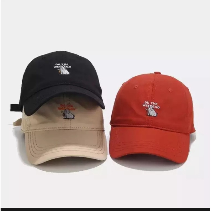 topi baseball distro korea style weekend offender pria dan wanita original material cotton cap bordi