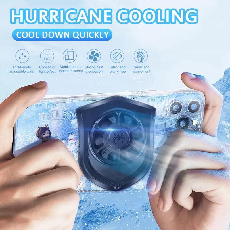 Universal Cooling Fan Hurricane mobile phone cooler radiator mini portable for MLBB CODM PUBG LOKI Cooler Set Tv Box Pendingin Tv Box