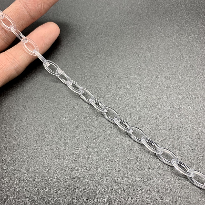 50cm  Kalung Rantai Panjang Bahan Akrilik Transparan Tanpa Gesper