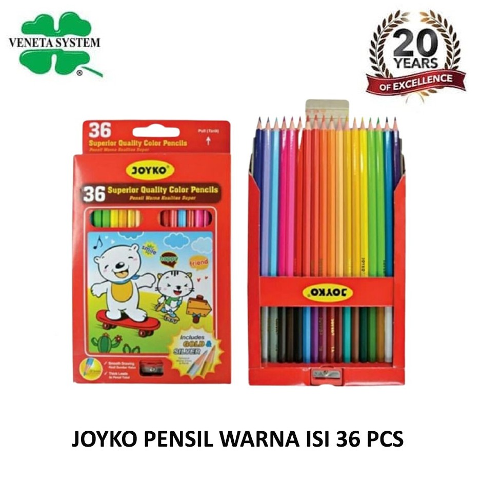 Pensil Warna Joyko / Color Pencils / 12 Warna / 24 Warna / 36 Warna