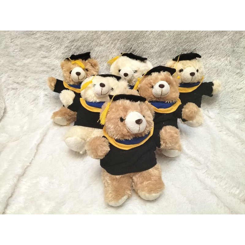 BONEKA BERUANG WISUDA 25cm LAMPU MIKA 25x25x15