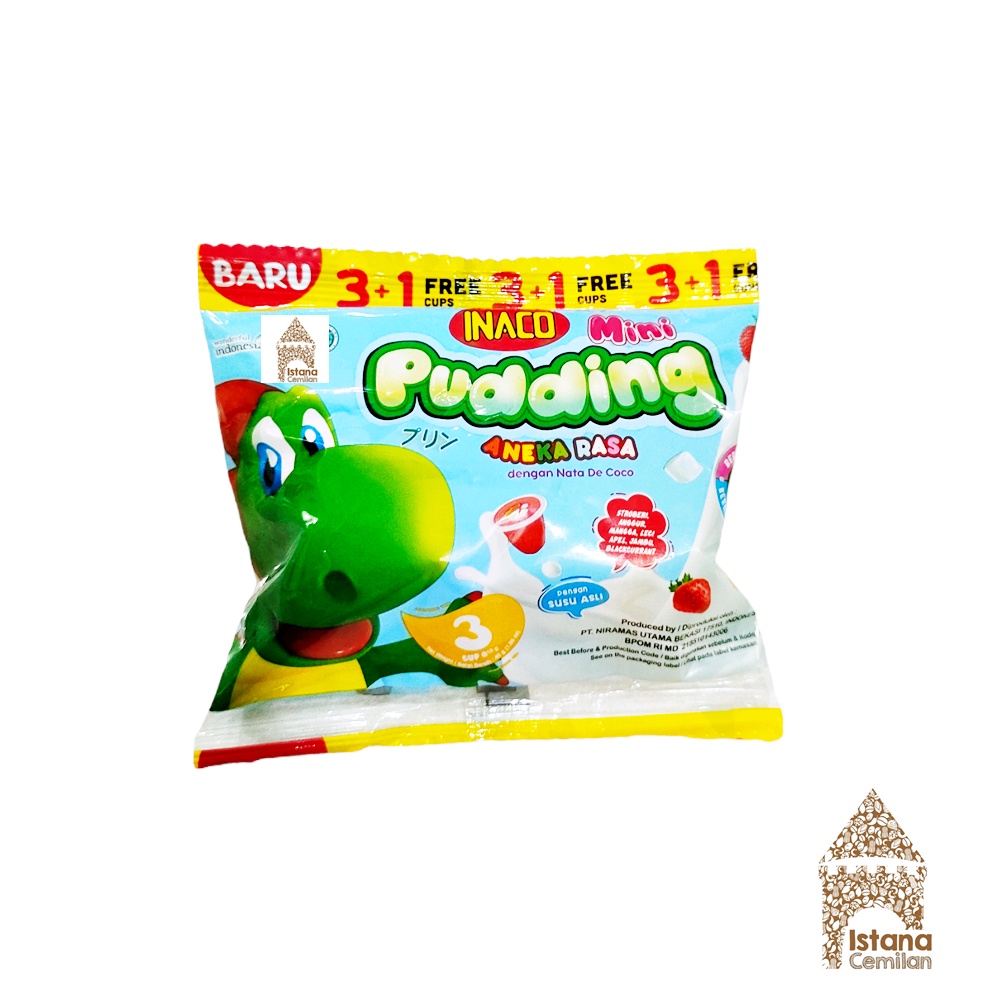 Inaco Mini Pudding Nata de Coco Aneka Rasa (isi 3+1 pcs)