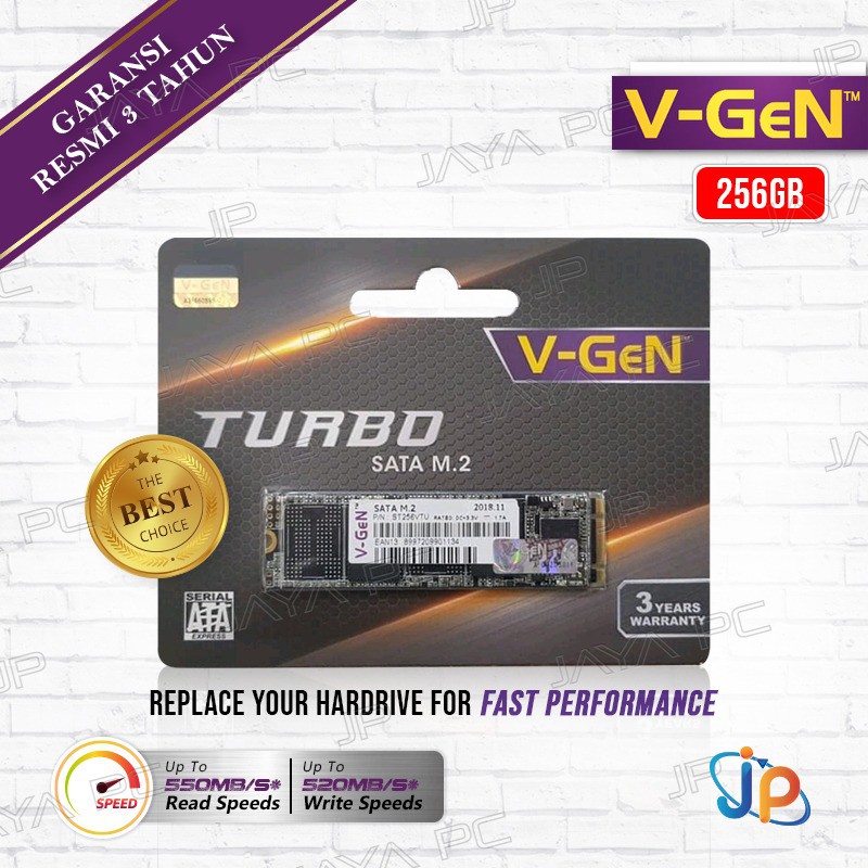 SSD V-Gen Turbo V-Nand M.2 2280 256GB - VGen M2 256 GB Sata 3