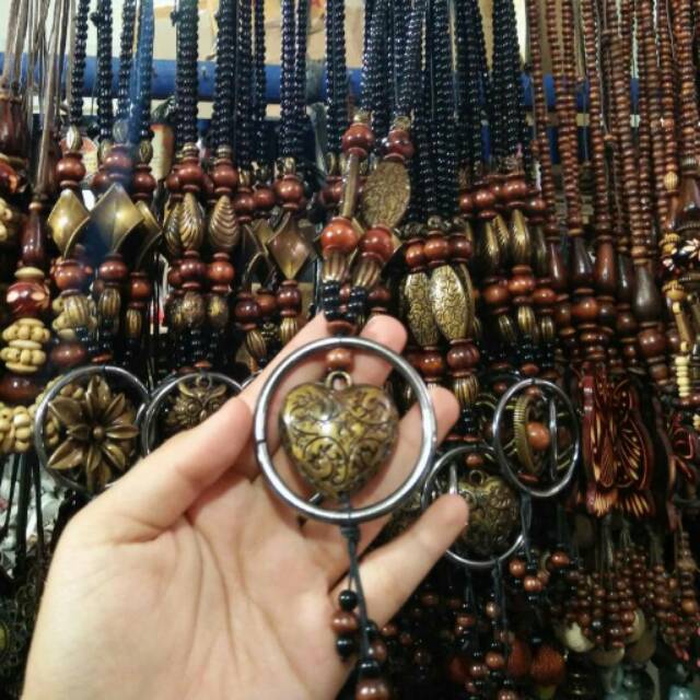 TERMURAH! Kalung Etnik Bentuk Full Heart (Love/ Hati) - Aksesoris Pakaian Wanita dan Remaja