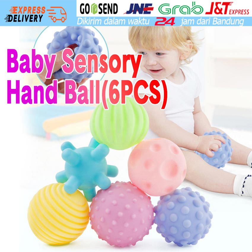 6PCS Sensory Toys Bayi Mainan Bayi Gigitan Bayi Textured Touch Mandi