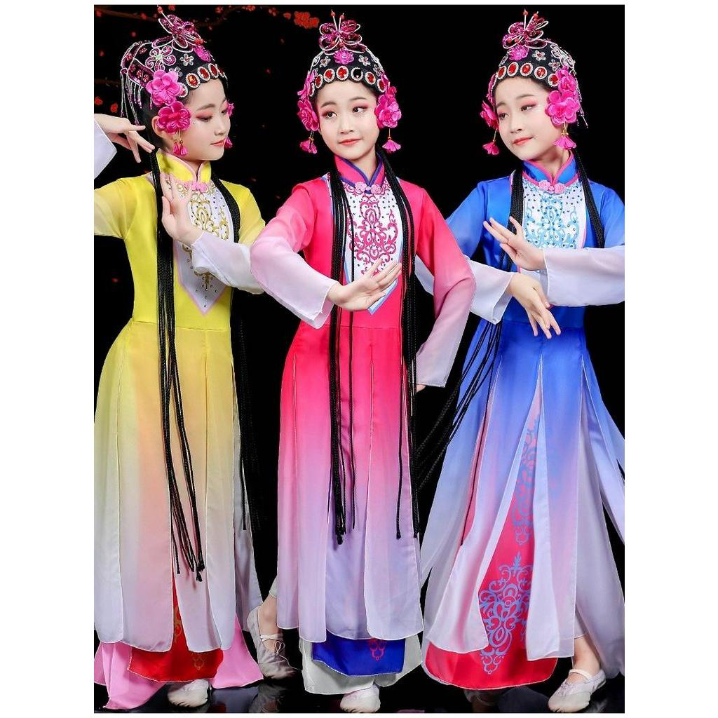 Kostum pertunjukan anak-anak Qiaohuadan, Liyuan Xiaohuadan, Heart with Feathers, tarian Chiling, kos