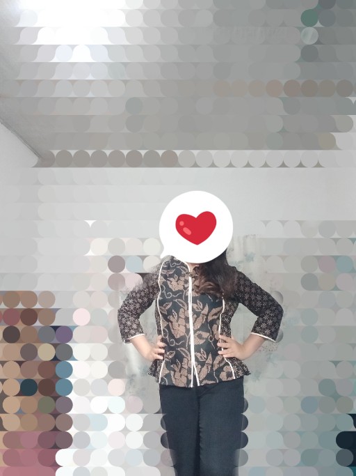 Atasan Batik Wanita Blouse Batik Dua Putri  S-m-l-xl-xxl-3l-4l-5l  Daun Kembar