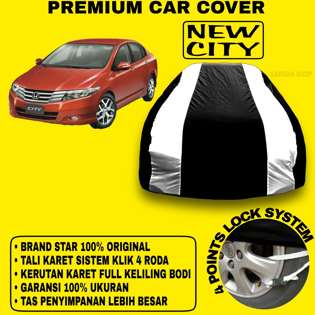 Body Cover NEW CITY Sarung Strip SILVER Penutup Peindung Selimut Bodi Mobil New City PREMIUM Blue