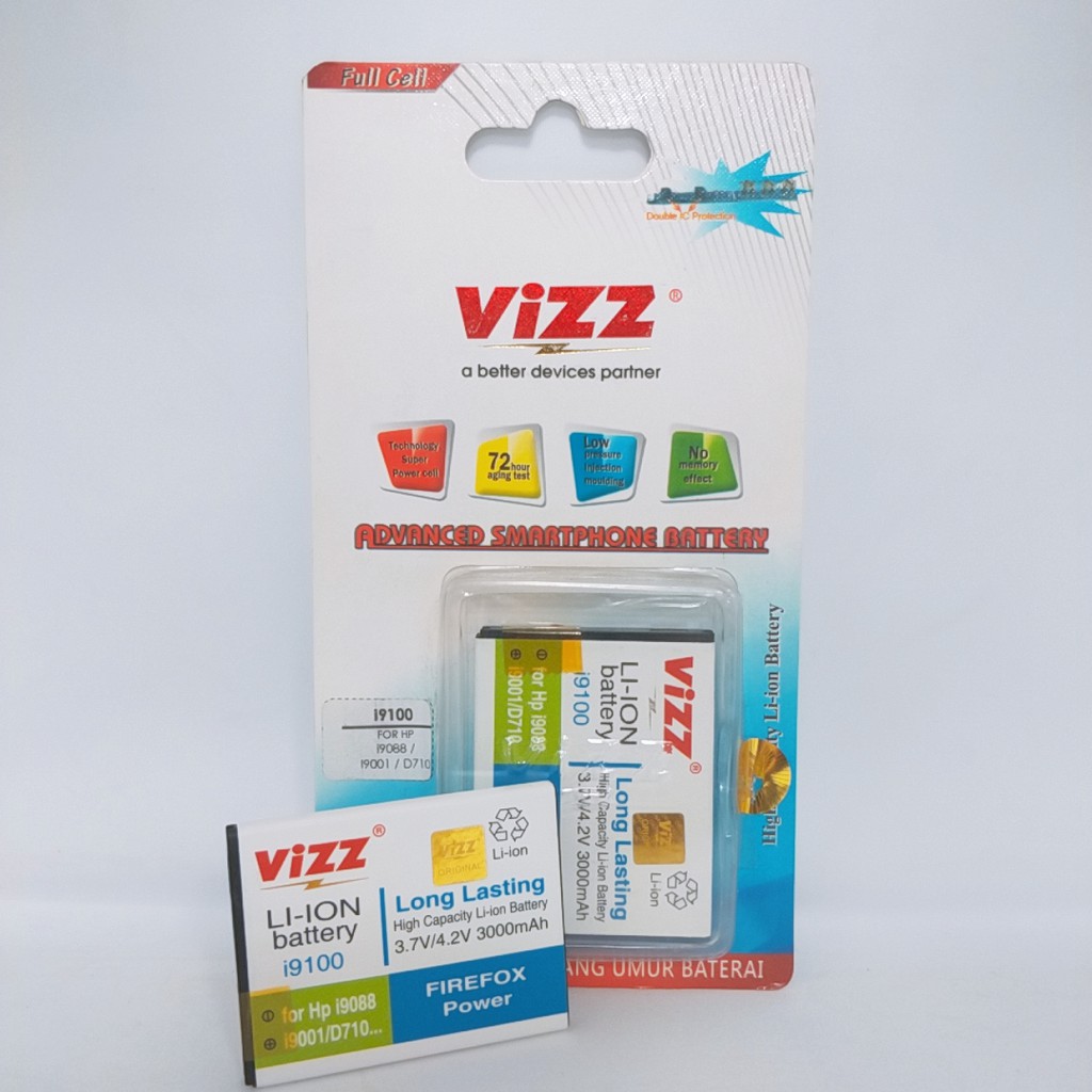 BATERAI ORIGINAL VIZZ DOUBLE POWER SAMSUNG I9100 ATAU I9088 ATAU I9001 ATAU D710