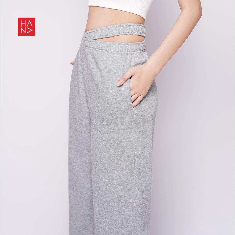 Hana Fashion - Sandra Slit Loose Pants Celana Panjang - LP035