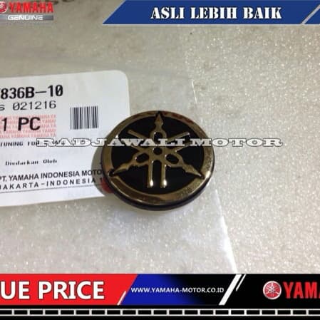 EMBLEM LOGO YAMAHA GOLD COVER LAMPU STOP WINDSHIELD VIXION ASLI YAMAHA
