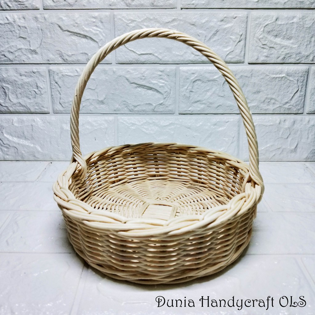 Keranjang rotan bulat 19 cm