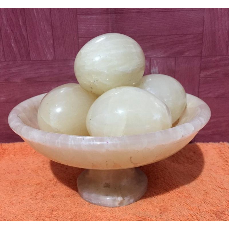 [Preloved] Telur Batu Marmer plus wadahnya