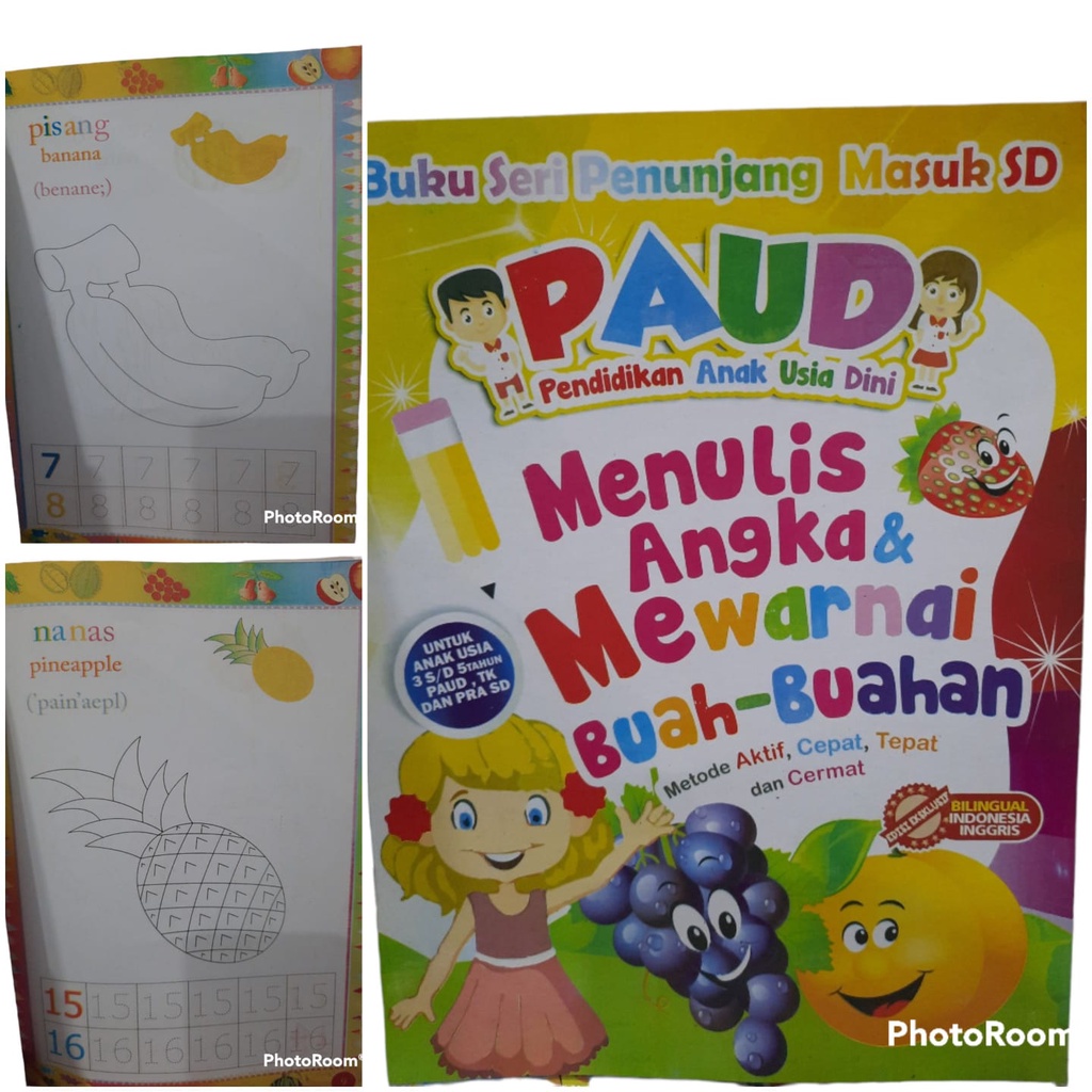 BUKU PAUD - Mewarnai, Menulis &amp; Membaca Seri Penunjang Masuk SD - SDO