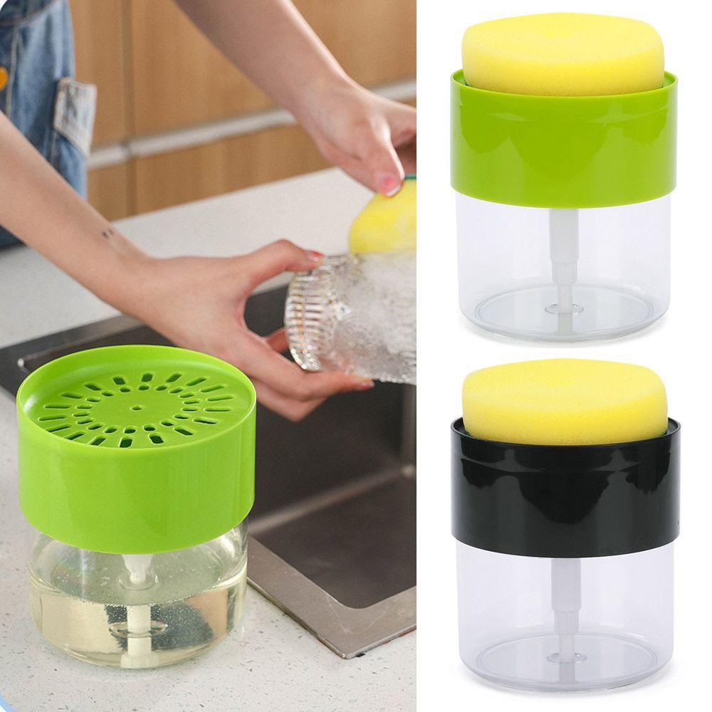 Populer 500ML Soap Pump Dispenser Portable Isi Deterjen Double Layer Manual Tekan Cairan Pembersih Kotak