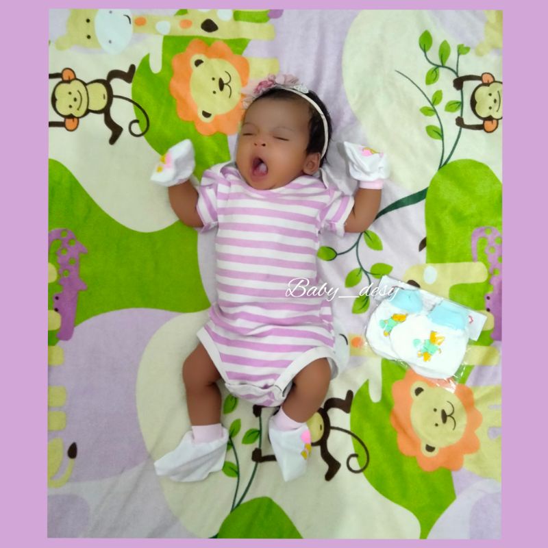 SARUNG TANGAN KAKI BAYI (3PCS) LEMBUT / SARTAKI / PELINDUNG TANGAN KAKI BAYI