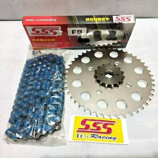 Gear set full sss 428 warna honda sonic 150 r