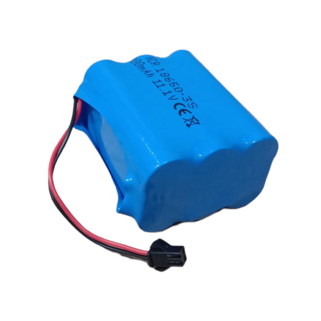 Baterai RC / Speaker Bluetooth / Elektronik Lainnya 6 X 18650-3S BMS 10A 4800mAh 11.1V Soket Hitam 2 Pin