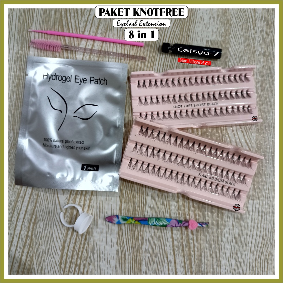 Paket Eyelash Extension KNOT FREE 8 in 1