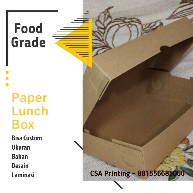

DUS LUNCH BOX POLOS UKURAN M-L