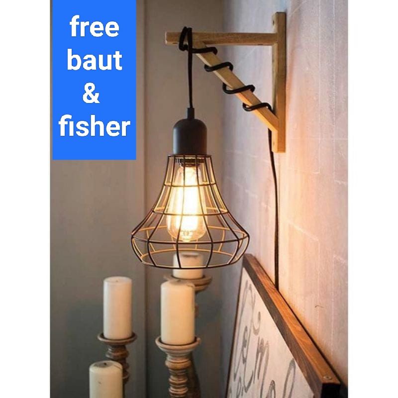 braket siku kayu penyangga ambalan/gantungan bunga/gantungan lampu/rak serbaguna