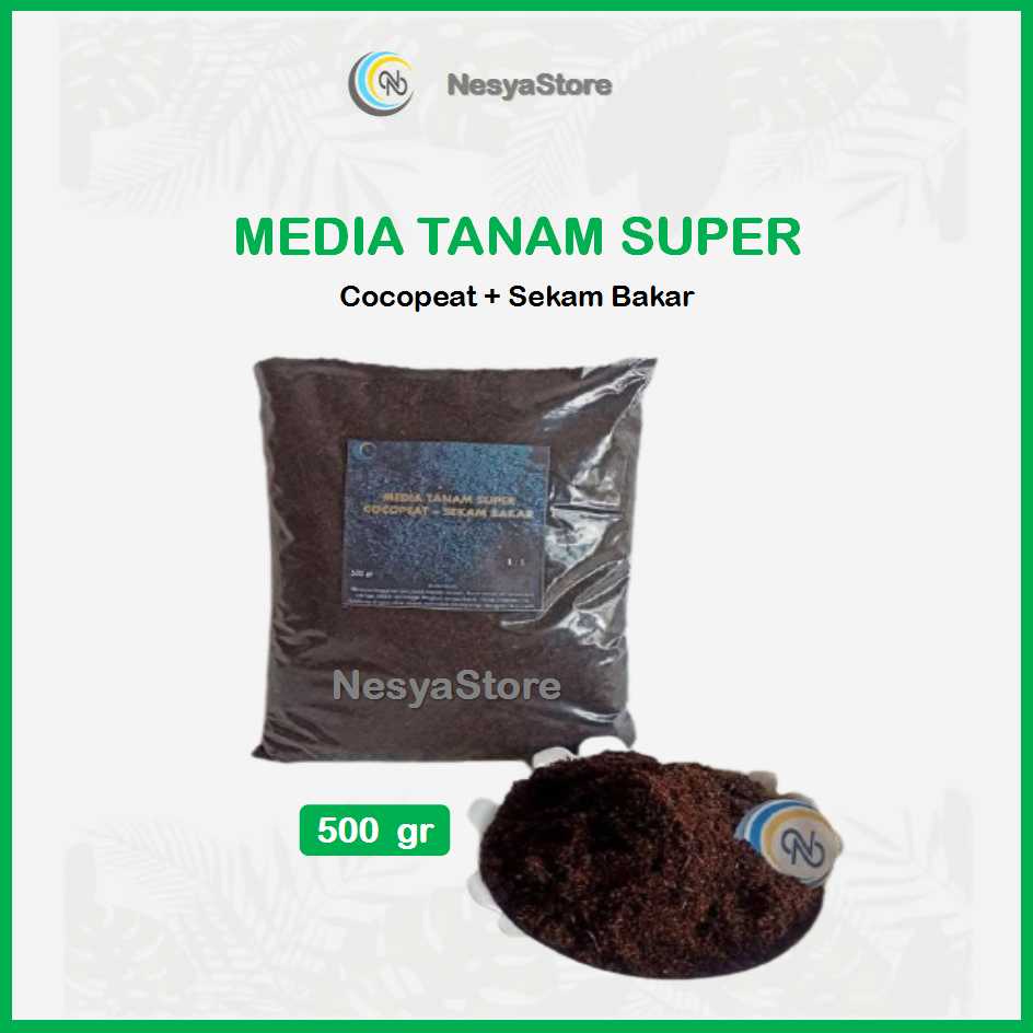 MEDIA TANAM ORGANIK SUPER (SEKAM BAKAR &amp; COCOPEAT) 500 gram