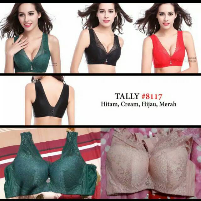 Tally 8117 Push Up Bra Wanita Cup Besar Busa Tipis Size 34 36 38 40 42 44/ Bh Wanita Penekan Lemak