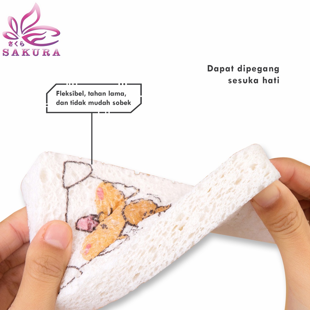 Sponge Cuci Piring Serbaguna/Sponge Cuci Piring Import Termurah Bermotif Unik&amp;Lucu-SOSOYO