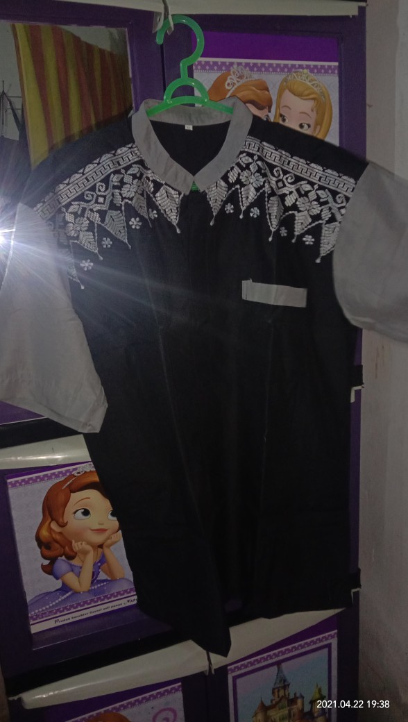 Batik Kalongan | Koko Batik Bordir, Katun Batik Prada Mix Katun Oil