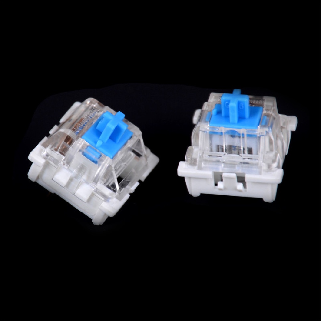(Hotter) 10pcs Saklar Keyboard Mekanik Switch Biru Untuk Cherry