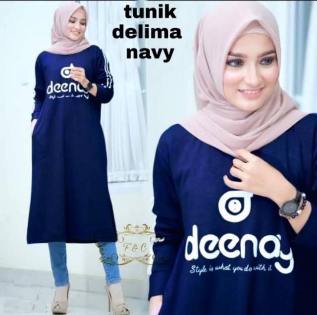 Tunik Delima, tunik, tunik muslim, tunik modis, tunik casual, tunik murah, Bahan babyterry, kekinian