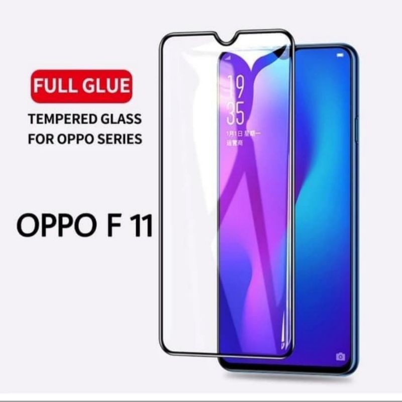 Oppo F11 Biasa Tempered Glass Full Layar Anti Gores kaca