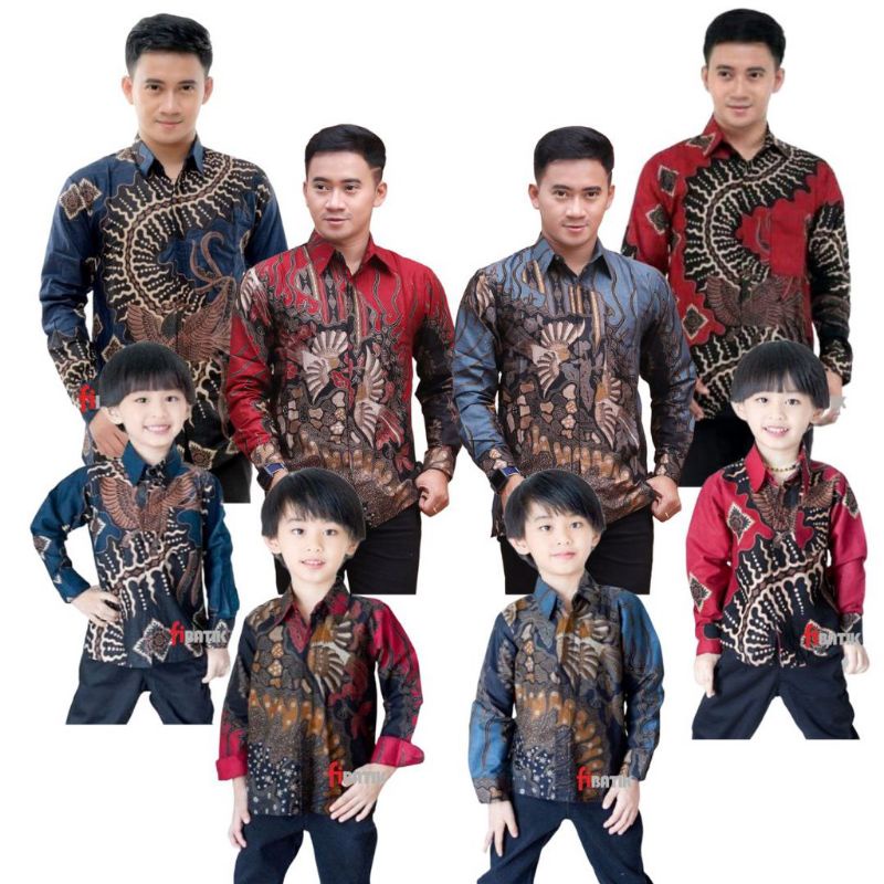 KEMEJA BATIK ANAK BAPAK LENGAN PANJANG Batik Couple Ayah Dan Anak Laki Laki Modern
