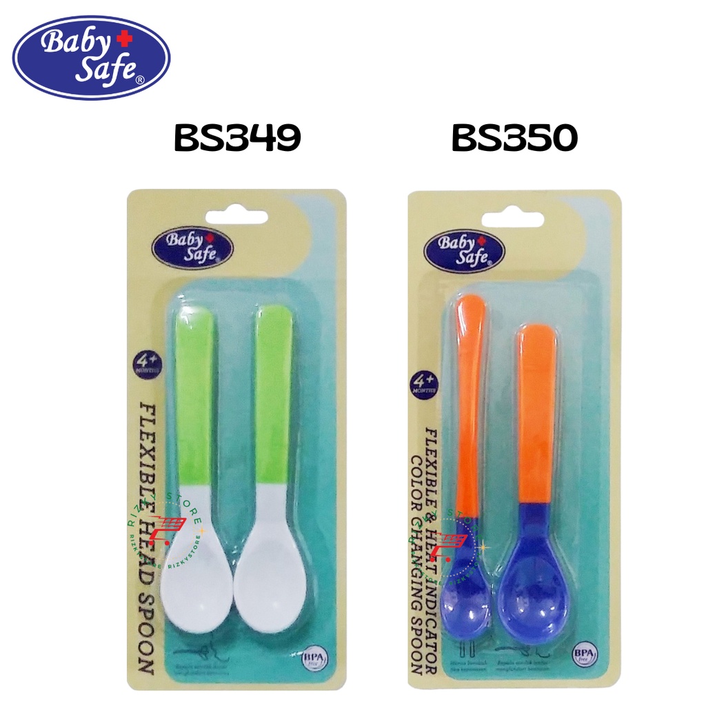 Baby Safe Sendok Makan Bayi/Flexible &amp; Heat Indicator Color Changing Spoon BS 349 BS350