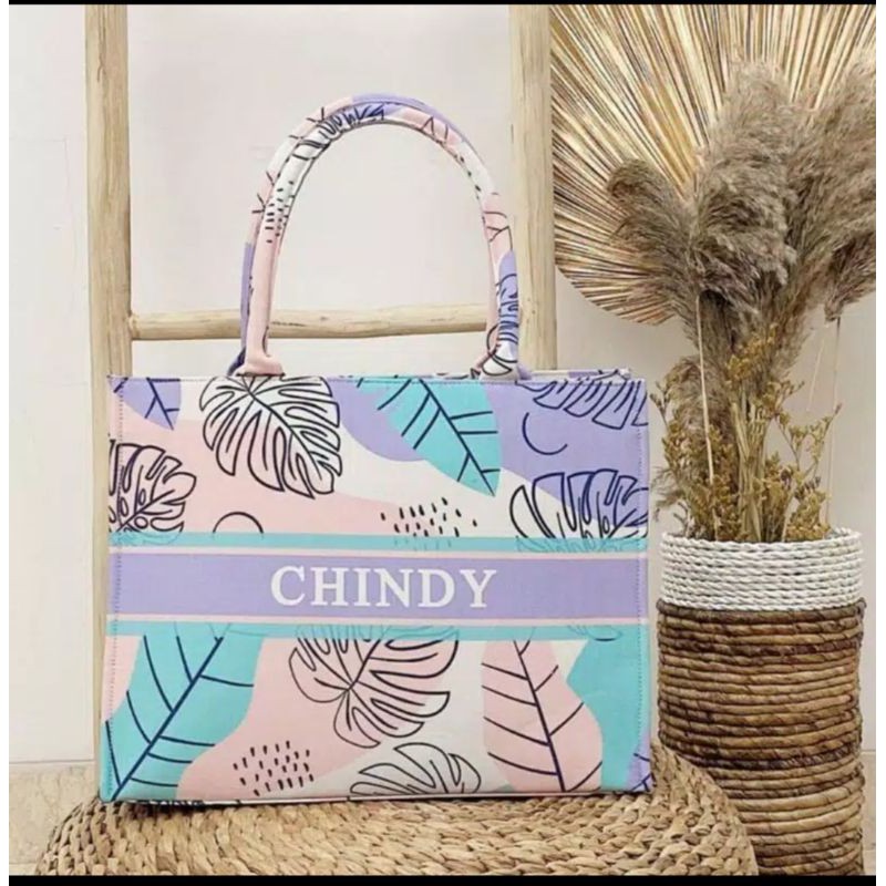 

Tas Costum Print Motif Daun Besa Warna Hits Pulple Blue