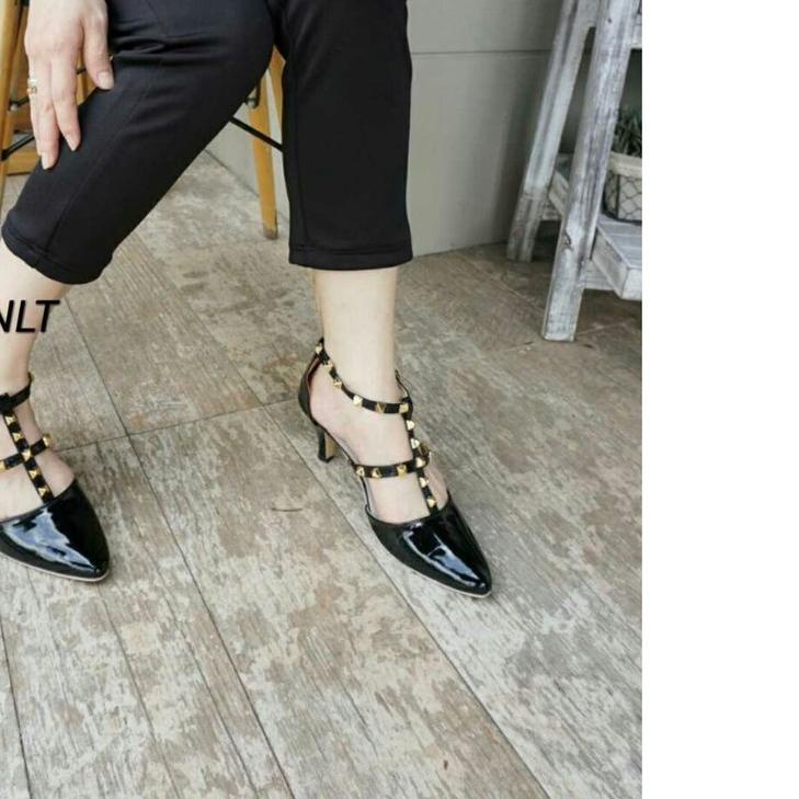 NunuLisaTan - 3 warna High Heels Wanita Terbaru cantik Sepatu Hak 5cm Klip Klip V01 ➸
