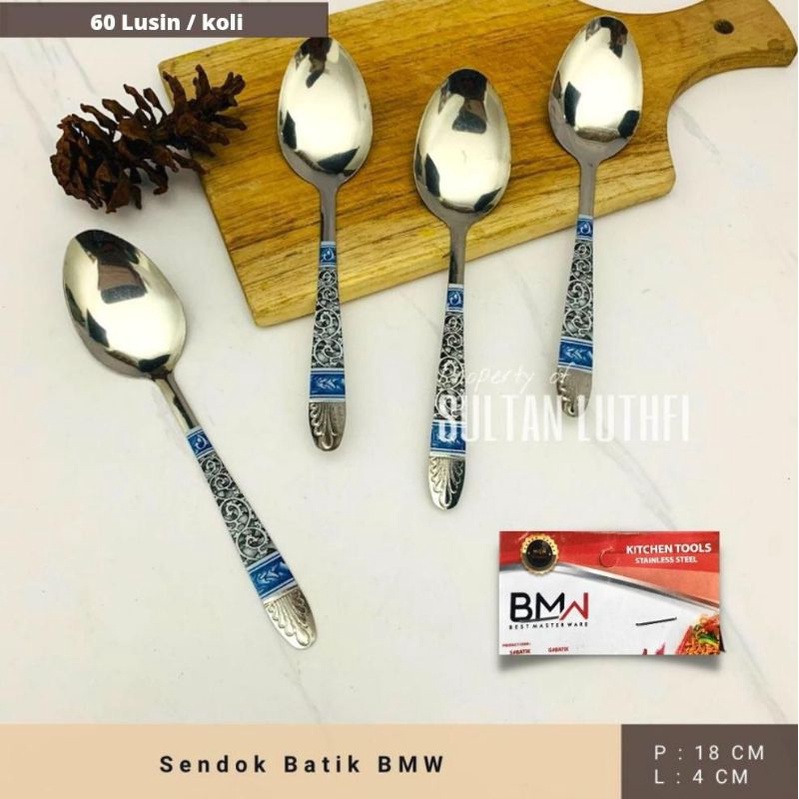 Sendok Makan Motif Batik Stainless Tebal