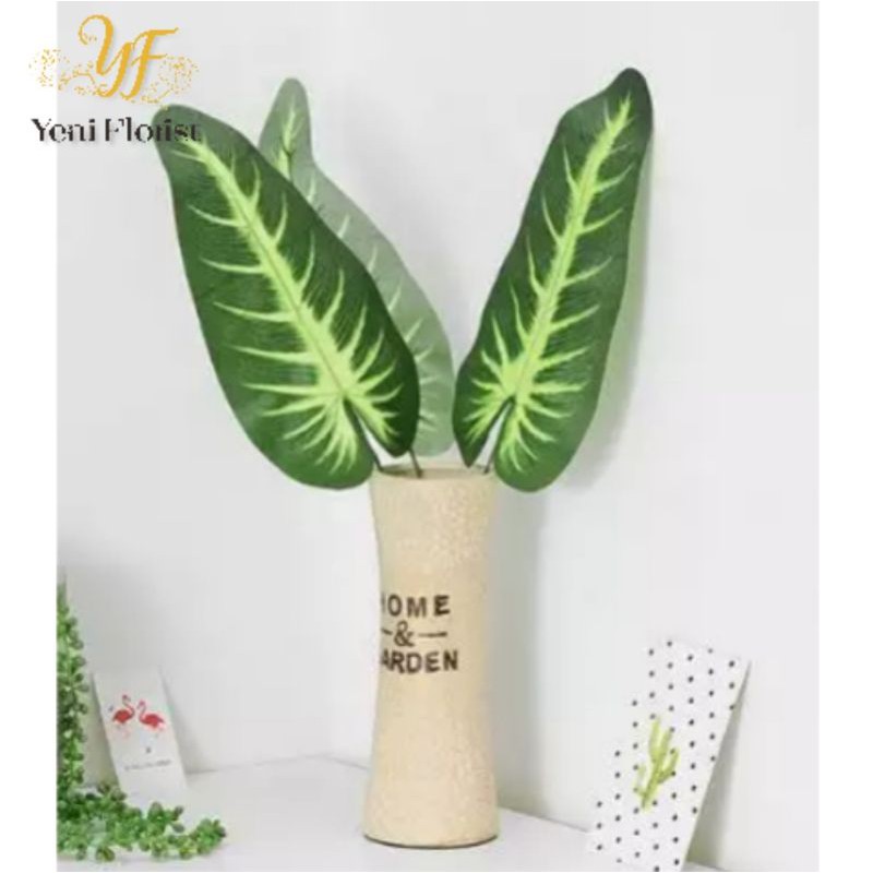 daun artificial / daun palsu / daun jari / daun monstera / daun palem