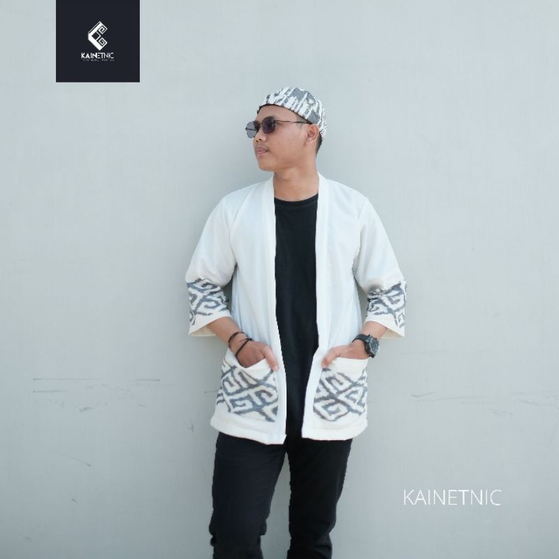 Outer Tenun Etnik Brahma Kimono Outwear Couple Pria & Wanita KAINETNIC