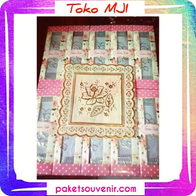 PAKET SOUVENIR || TATAKAN PIRING KECIL KEMASAN BOX