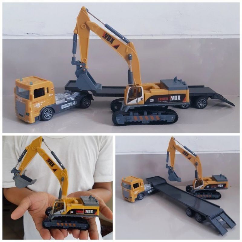 Mainan Diecast Mobil Excavator Konstruksi Bangunan - Diecast Excavator