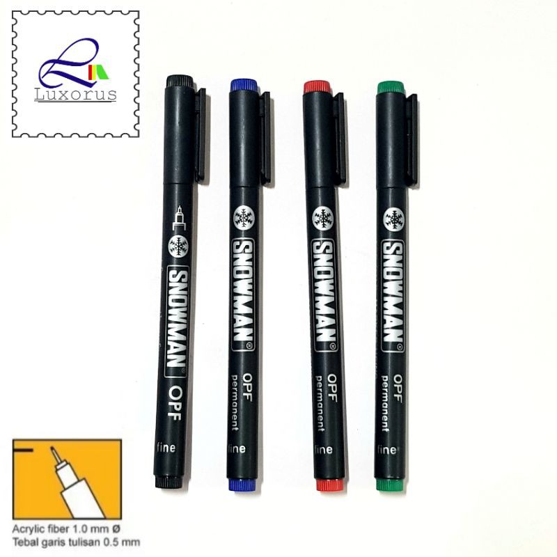 Spidol Snowman OHP Marker Fine (OPF)