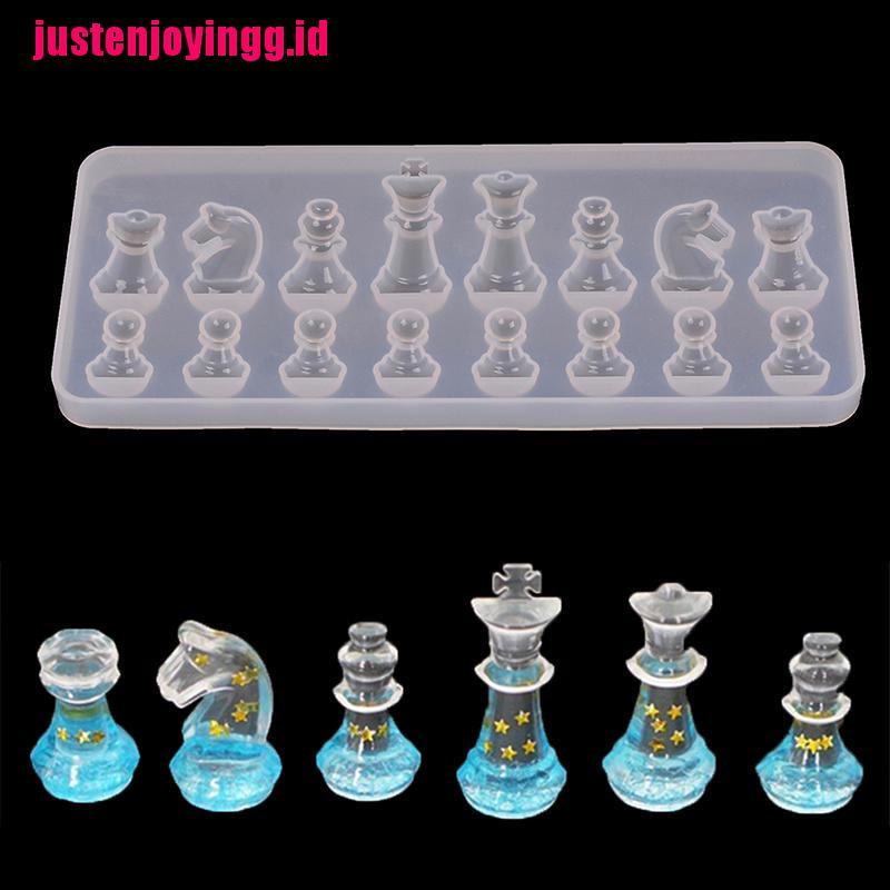 Cetakan resin Epoksi Tanah Liat Bentuk Catur Internasional Bahan Silikon