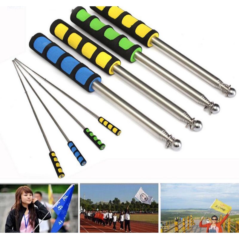 tiang bendera teleskopik 1.2m