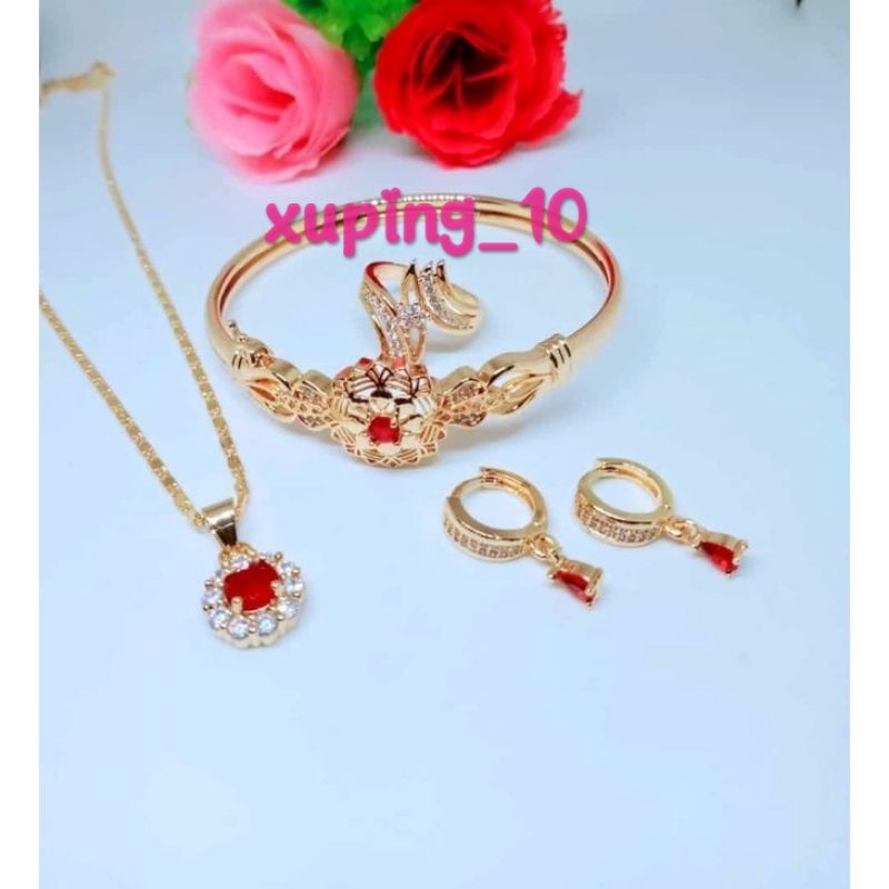 Set perhiasan xuping dewasa lapis emas 18-24k