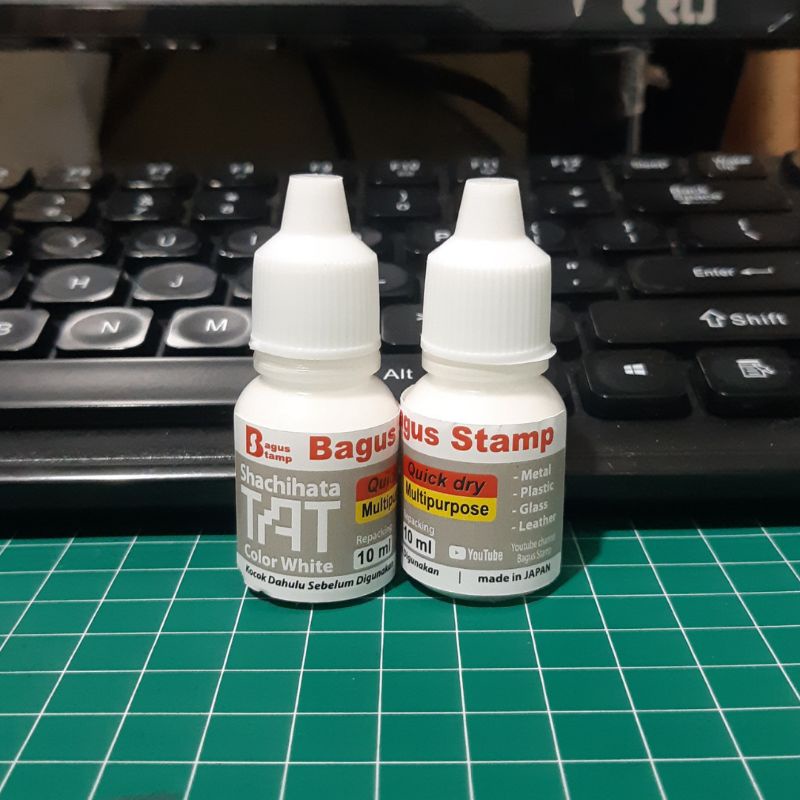 

Tinta Stempel Permanent / Premium / plastik kaca kayu besi foil Tahan Air/ Anti Luntur TINTA SHINY