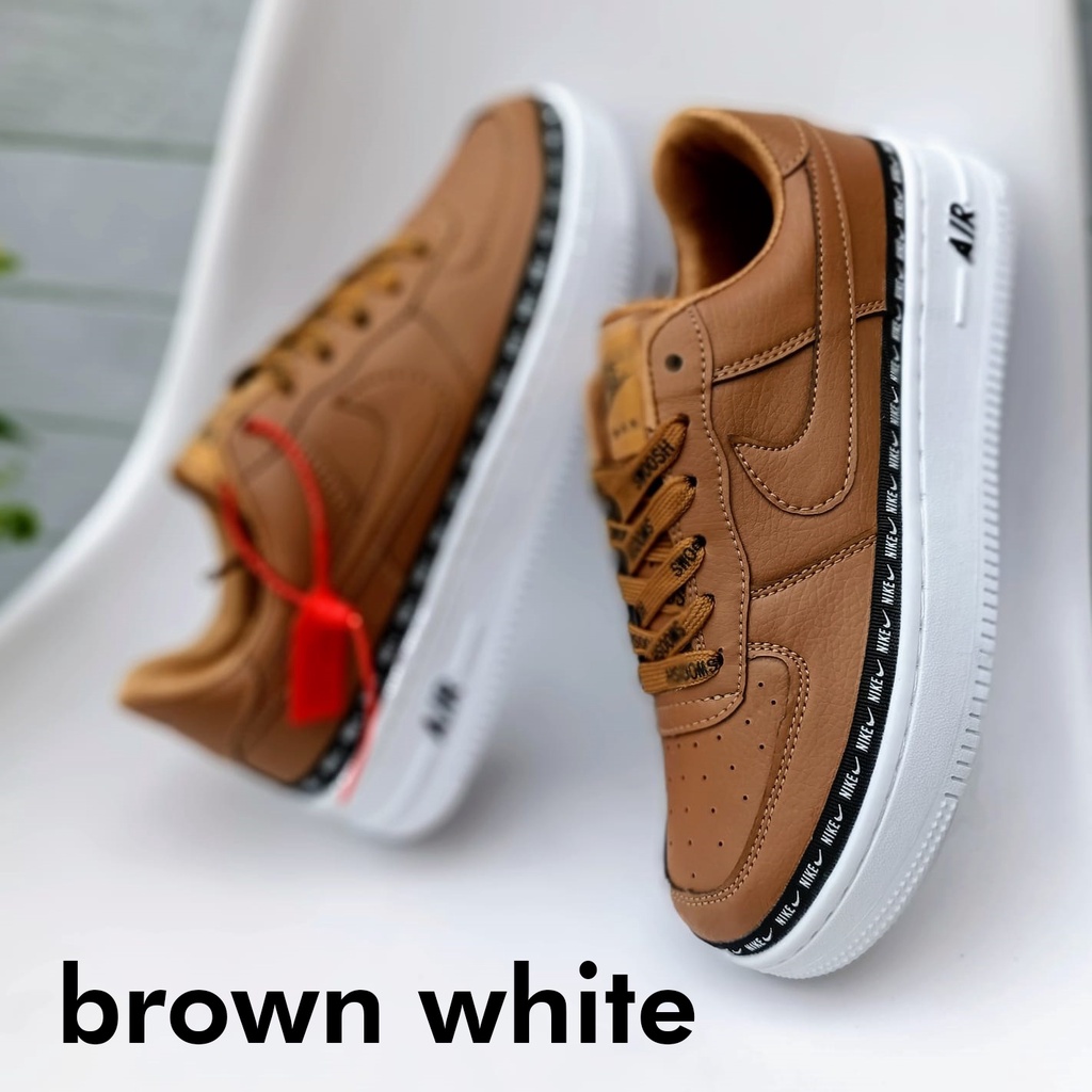 Sepatu Pria Wanita Sneakers Pria Wanita Unisex Casual Premium Import Nike Air Force 1 Swoosh