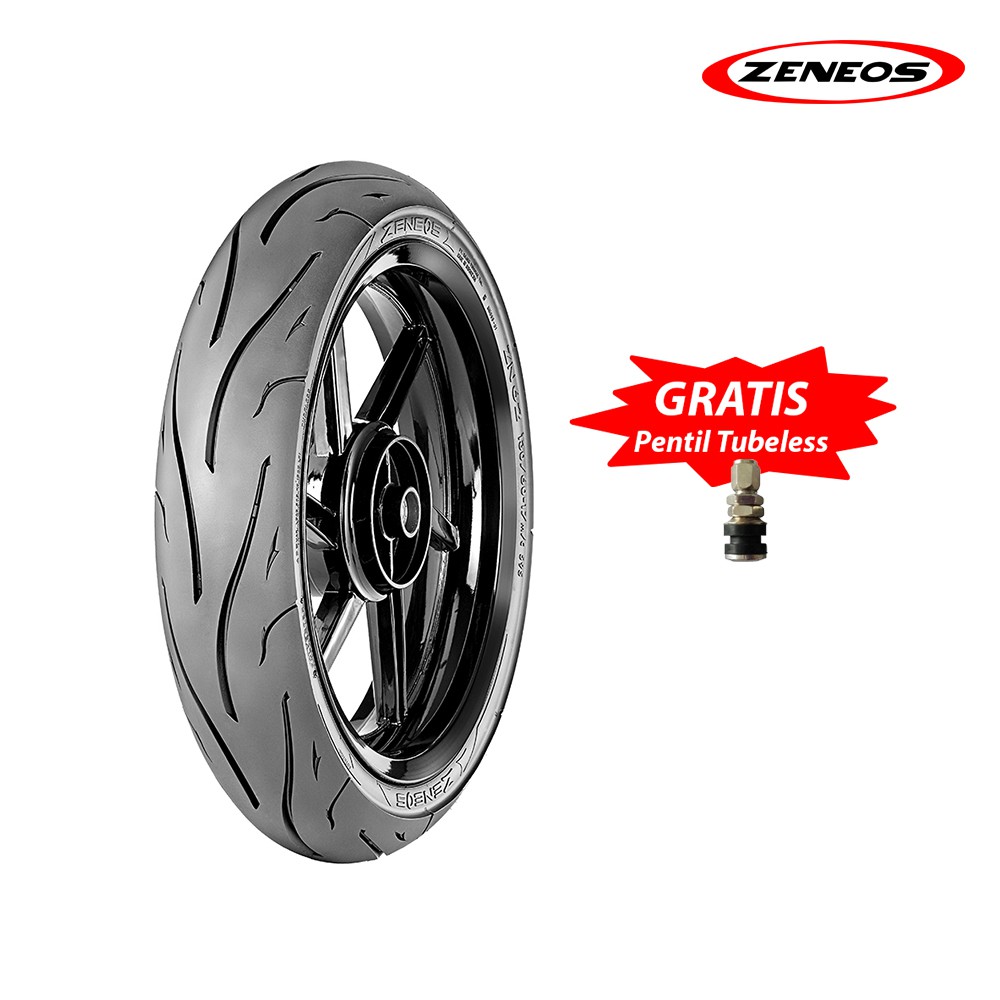 Zeneos ZN 62 / Zn62 ukuran 130/60 - 17 Ban Motor Tubeless [Free Pentil Tubeless]