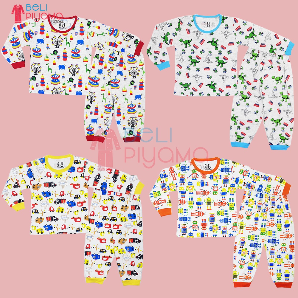 Baju Tidur Anak Laki Laki 0 - 6 tahun Setelan Panjang Anak Laki Laki Piyama Anak Cowok PP
