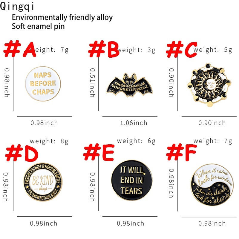 Bros Pin Enamel Desain Kelelawar Matahari Gaya Gothic Punk Untuk Hadiah Halloween